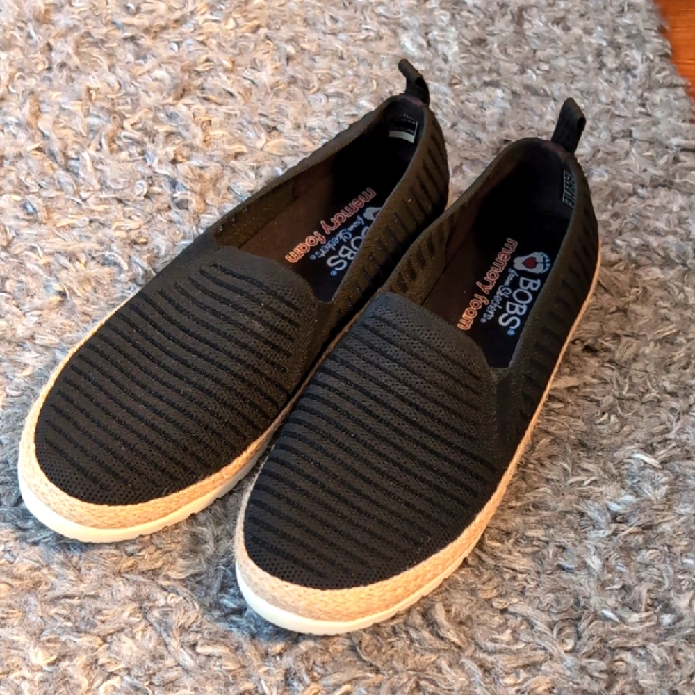 BOBS Black Slip-On Shoes